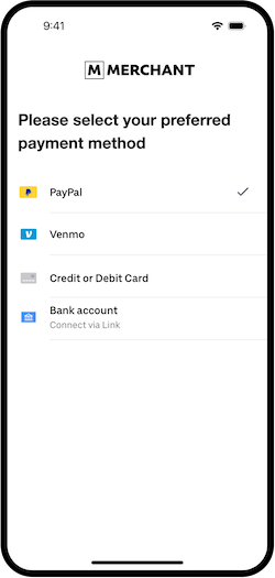 Preselect PayPal for payment-ready PayPal users at onboarding