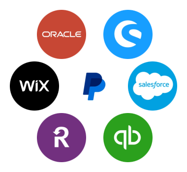 circular logos of major ecommerce platforms