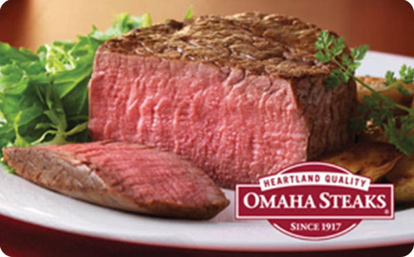 Omaha steaks gift deals card