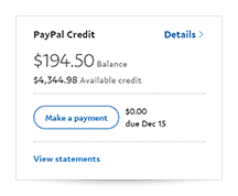 paypal credit account works statements statement