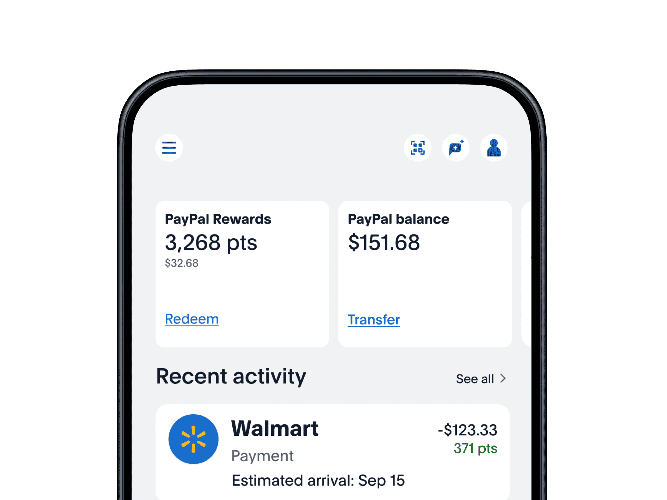 Paypal wallet store