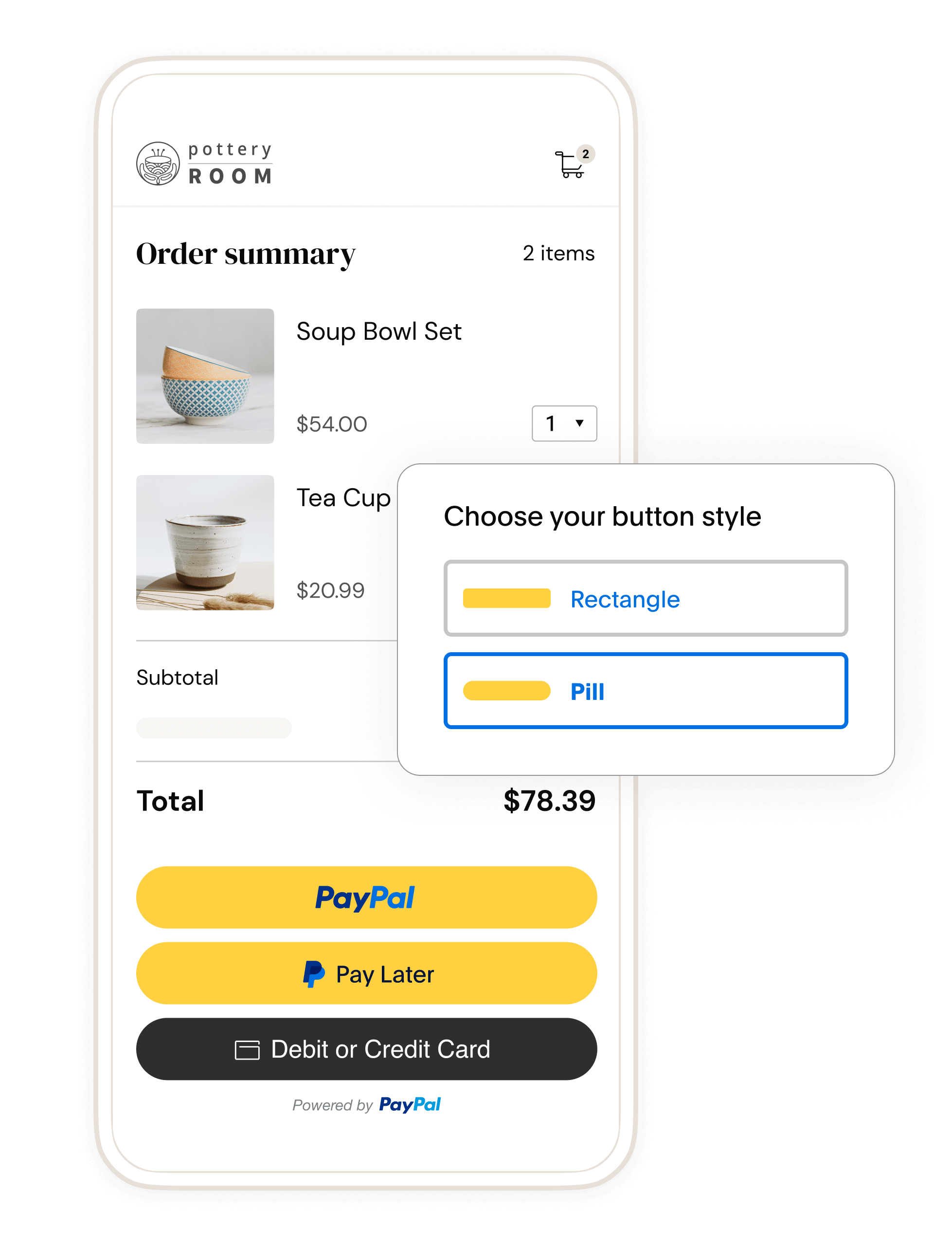 Custom | Customize Your Checkout | PayPal