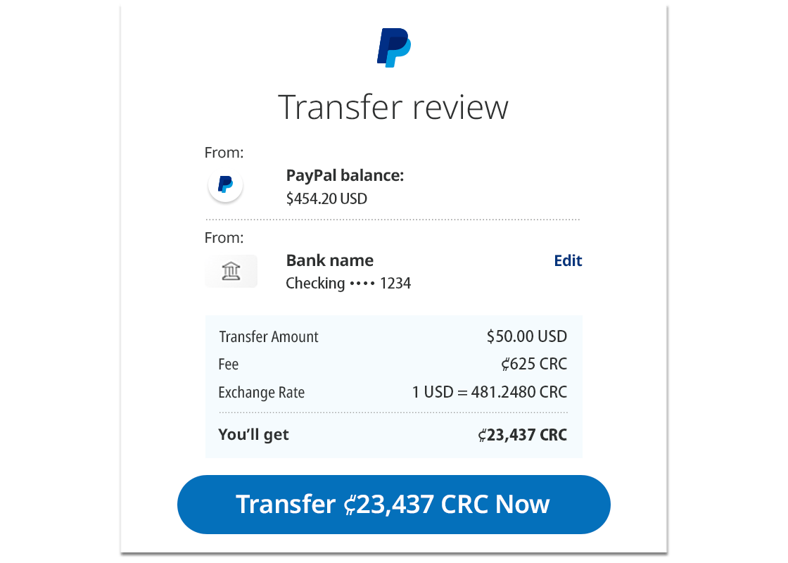 paypal transaction fees to bank account