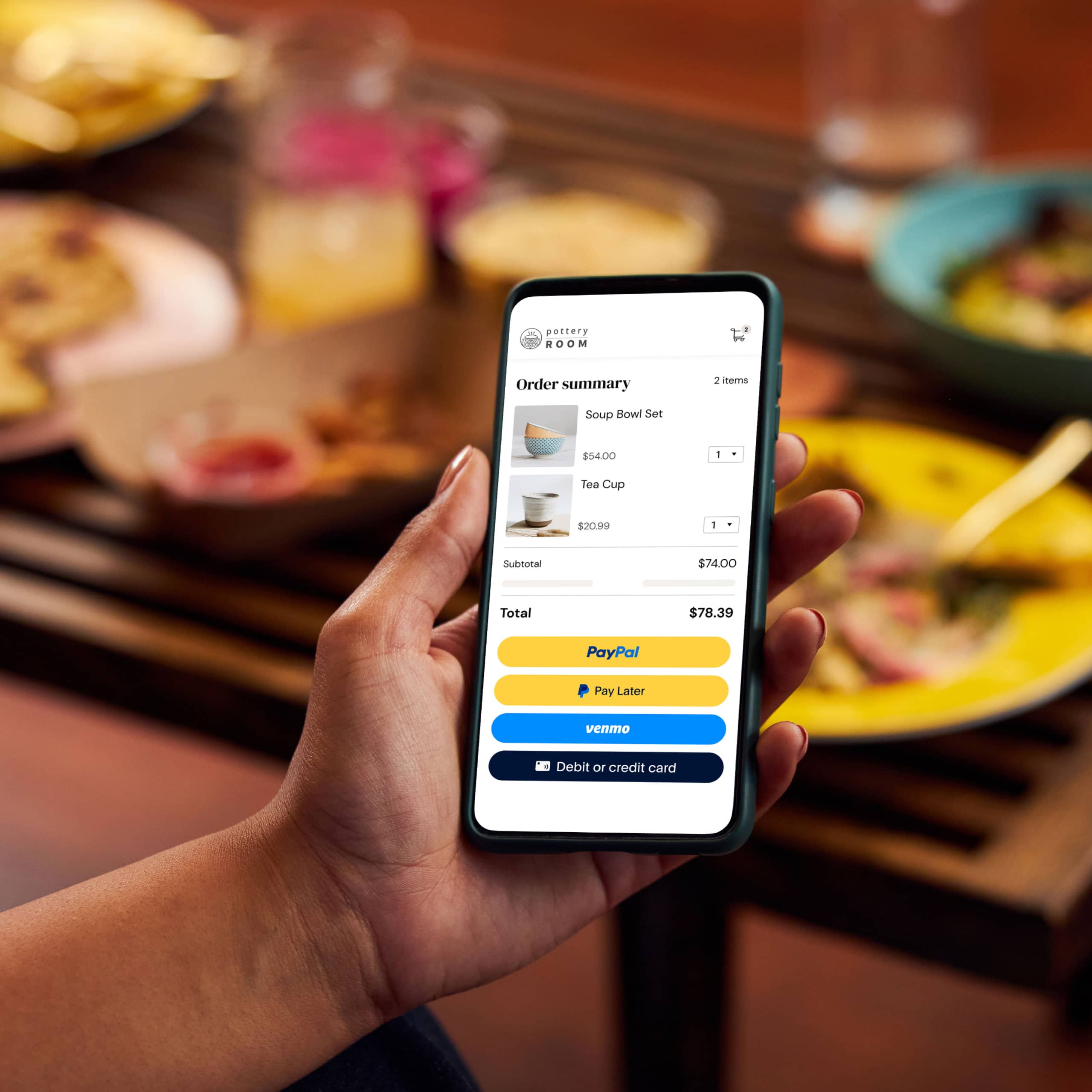 Paypal shop food delivery