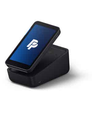 Sleek, matte black PayPal Zettle point of sale terminal