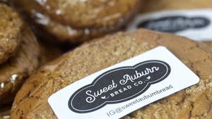 Wrapped Cookies from Sweet Auburn Bread Company, showing the @sweetauburnbread Instagram handle.