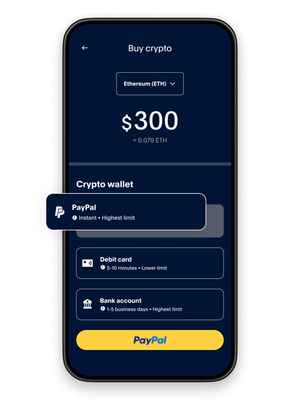 Buy crypto on phone with PayPal