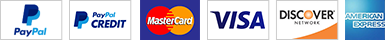 PayPal PayPal Credit Visa Mastercard American Express Discover